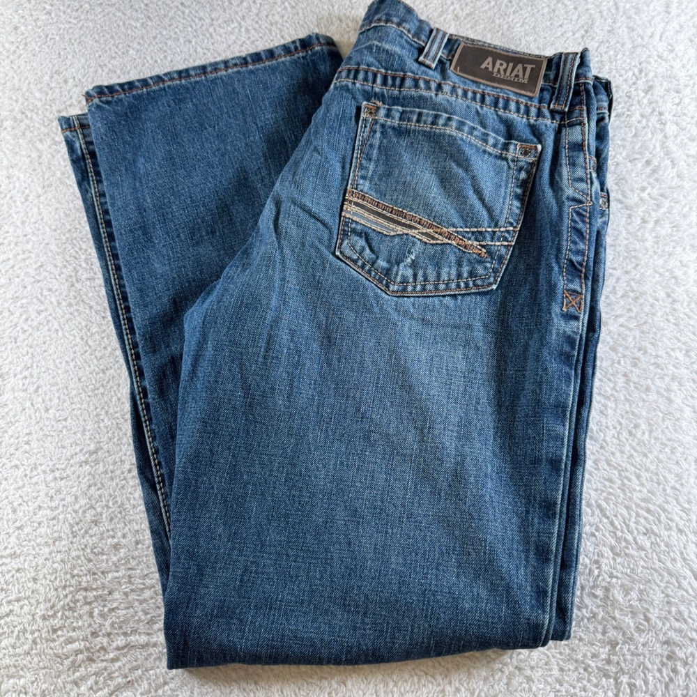 Ariat Jeans Men 36x32 Blue Good Clean Western M4 Relaxed Boot Cut Denim Pants